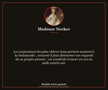 Citation de Madame Necker