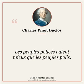 Citation Charles Pinot Duclos