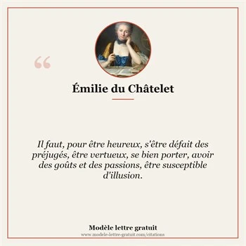 Citation Émilie du Châtelet