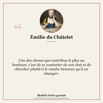 Citation Émilie du Châtelet
