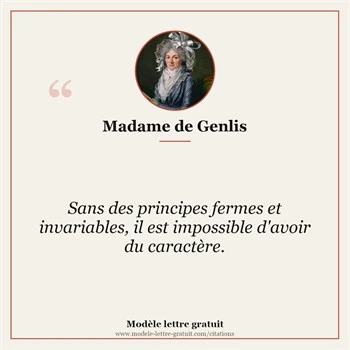 Citation Madame de Genlis
