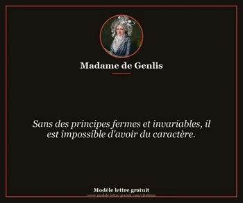 Citation de Madame de Genlis