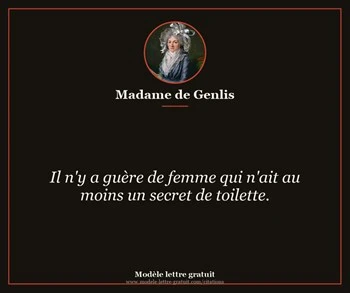 Citation de Madame de Genlis