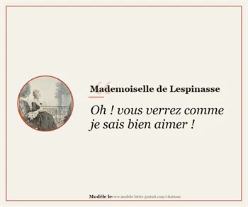 Citations Mademoiselle de Lespinasse