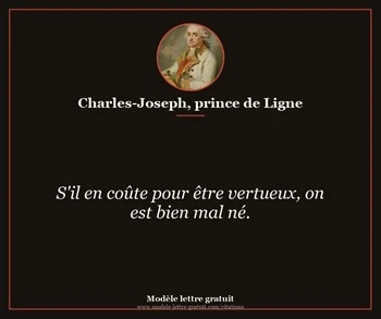 Citation de Charles-Joseph, prince de Ligne