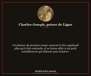 Citation de Charles-Joseph, prince de Ligne