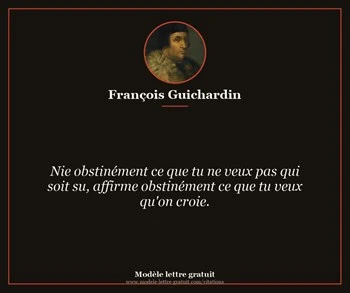 Citation de François Guichardin