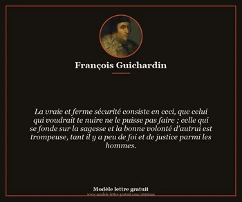Citation de François Guichardin