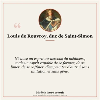 Citation Louis de Rouvroy, duc de Saint-Simon
