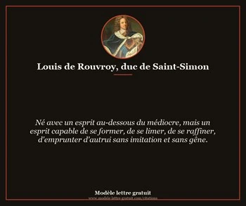 Citation de Louis de Rouvroy, duc de Saint-Simon