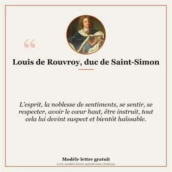 Citation Louis de Rouvroy, duc de Saint-Simon