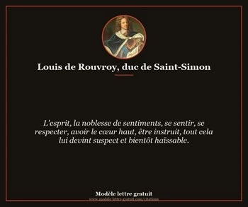 Citation de Louis de Rouvroy, duc de Saint-Simon