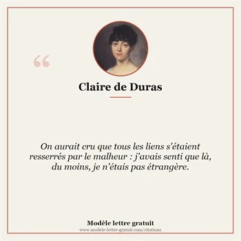 Citation Claire de Duras