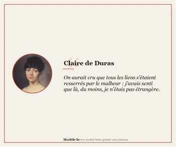 Citations Claire de Duras