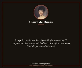 Citation de Claire de Duras