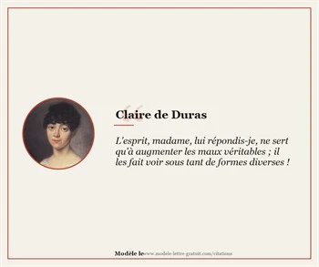 Citations Claire de Duras