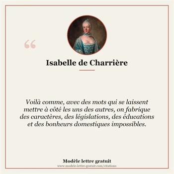 Citation Isabelle de Charrière