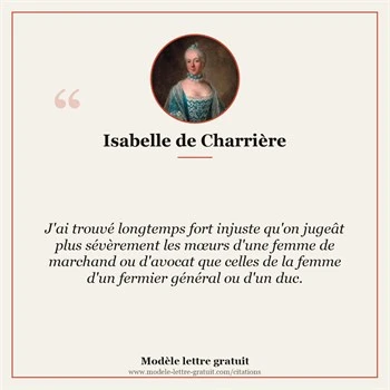 Citation Isabelle de Charrière