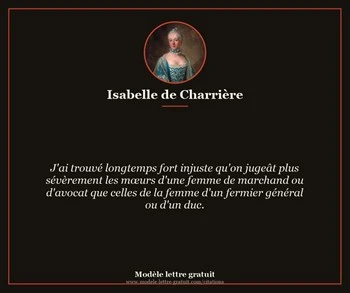 Citation de Isabelle de Charrière