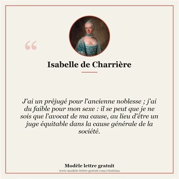 Citation Isabelle de Charrière