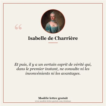 Citation Isabelle de Charrière