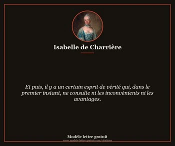 Citation de Isabelle de Charrière