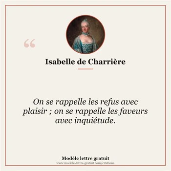 Citation Isabelle de Charrière