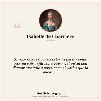 Citation Isabelle de Charrière