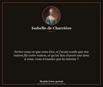 Citation de Isabelle de Charrière