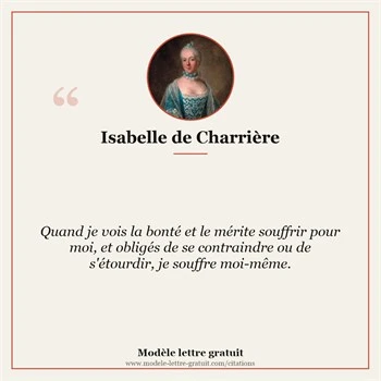 Citation Isabelle de Charrière