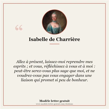 Citation Isabelle de Charrière