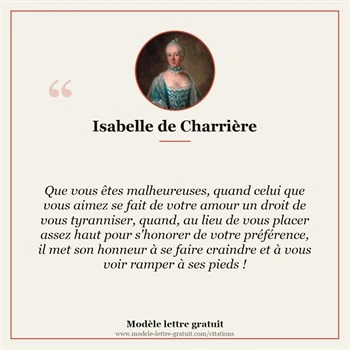 Citation Isabelle de Charrière