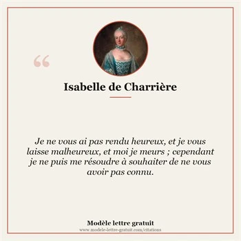 Citation Isabelle de Charrière
