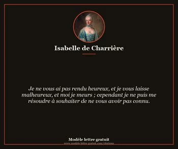 Citation de Isabelle de Charrière