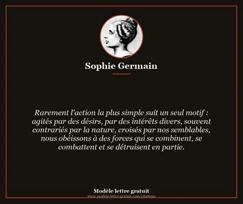 Citation de Sophie Germain
