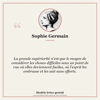 Citation Sophie Germain