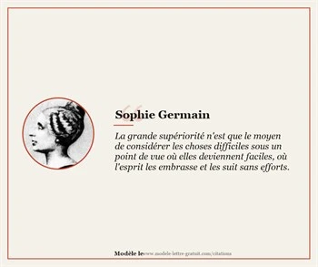Citations Sophie Germain