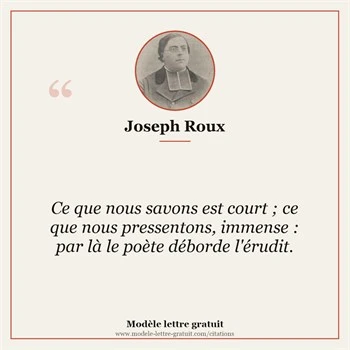 Citation Joseph Roux