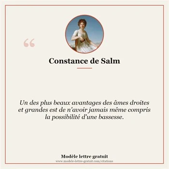 Citation Constance de Salm
