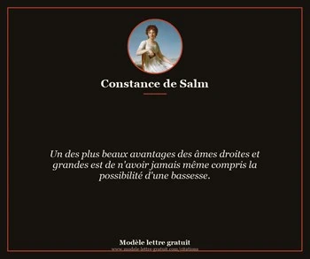 Citation de Constance de Salm