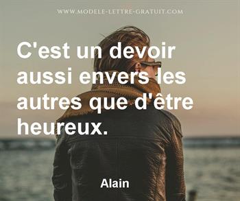 Citation de Alain