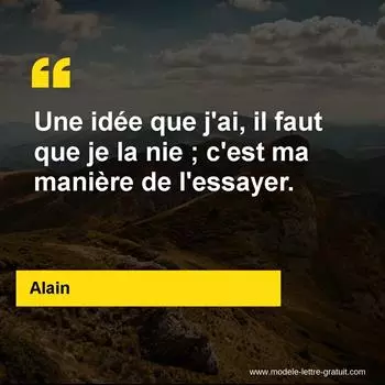 Citation Alain