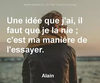 Citation de Alain