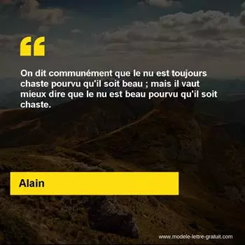 Citation Alain