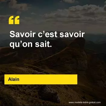 Citation Alain