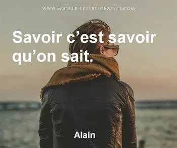 Citation de Alain
