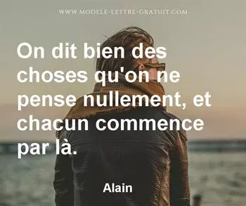 Citation de Alain