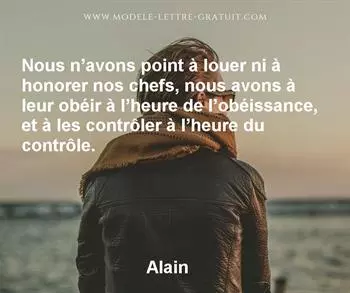 Citation de Alain