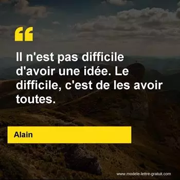 Citation Alain