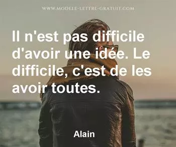 Citation de Alain